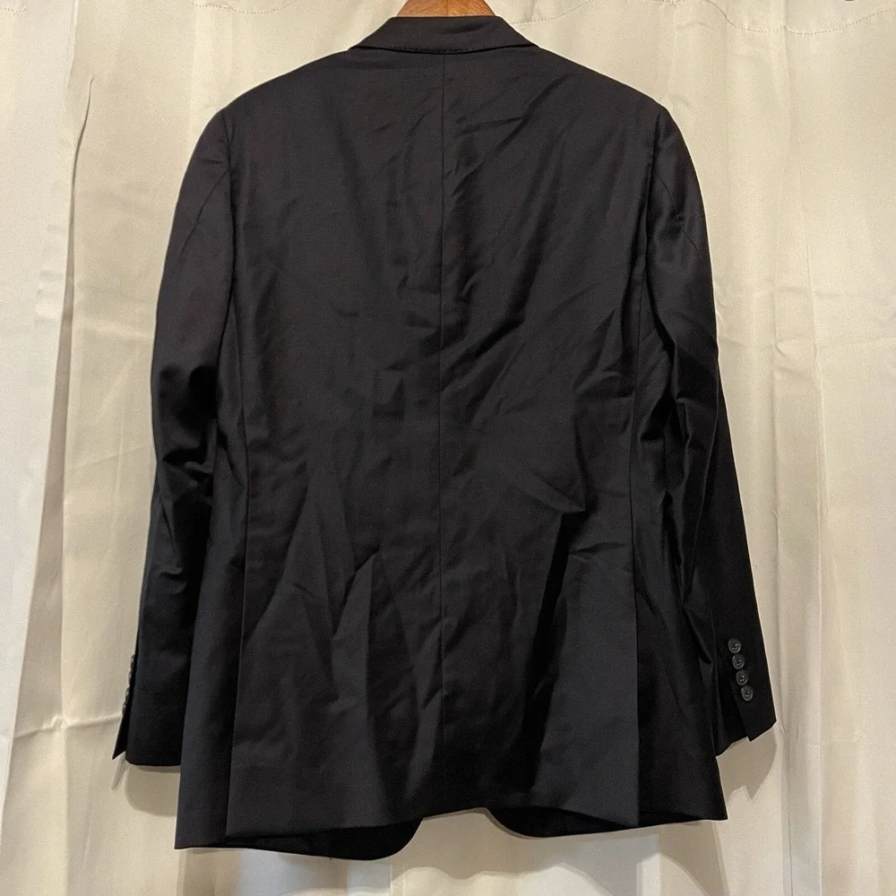 SAMUELSOHN SUPER 130'S SIZE 38R NAVY 2 BUTTON WOOL SPORTCOAT